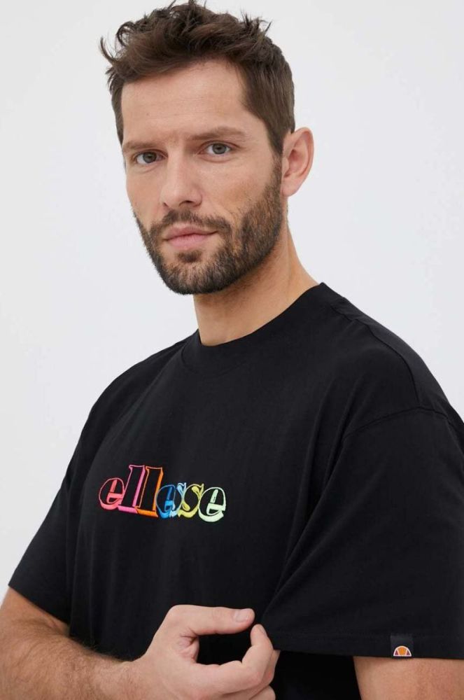 Бавовняна футболка Ellesse колір чорний з аплікацією SHR17642-BLACK фото 4