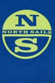 Бавовняна футболка North Sails чоловічий з принтом колір блакитний (3076275)