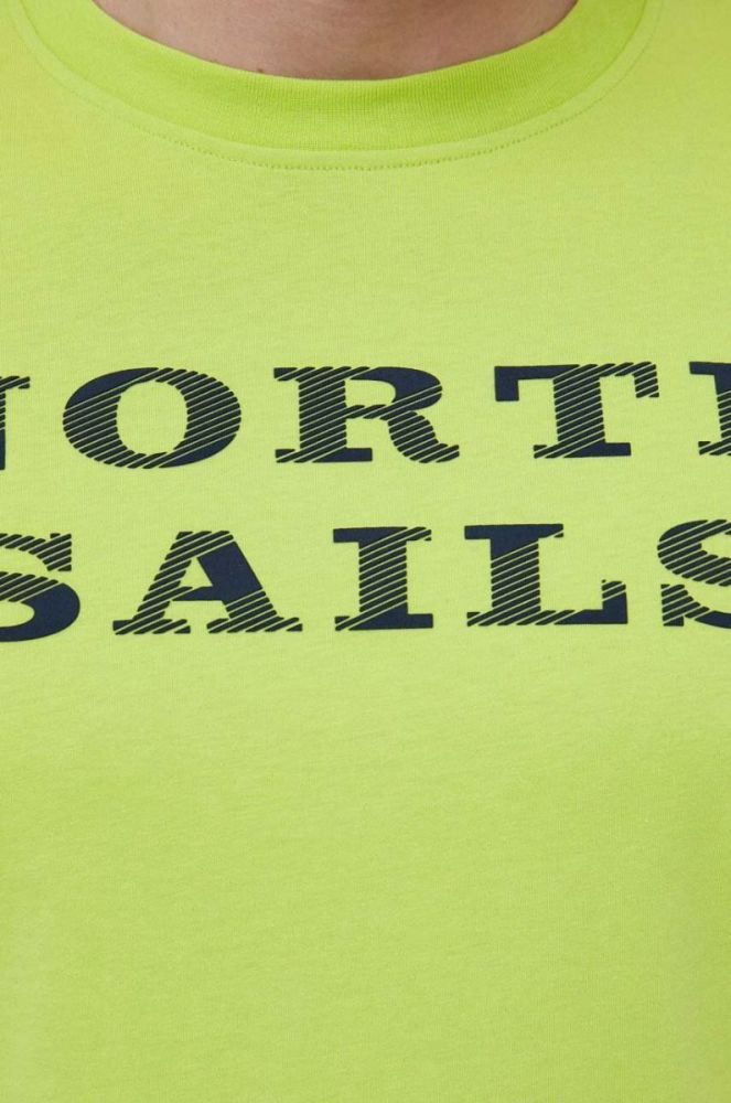 Бавовняна футболка North Sails колір зелений з принтом (3076313) фото 5
