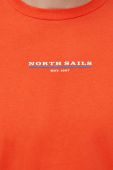 Бавовняна футболка North Sails колір помаранчевий з принтом