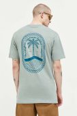 Бавовняна футболка Vans колір зелений з принтом (3212419)