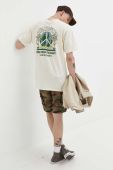 Бавовняна футболка Vans колір бежевий з принтом (3249170)