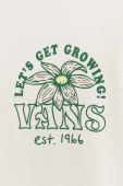 Бавовняна футболка Vans колір бежевий з принтом (3249170)