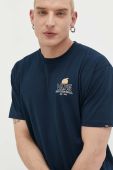 Бавовняна футболка Vans колір синій з принтом (3239528)