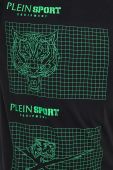 Бавовняна футболка PLEIN SPORT колір чорний з принтом (3189167)