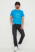Футболка Trussardi чоловічий з принтом колір блакитний (3292179)