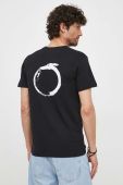 Бавовняна футболка Trussardi колір чорний з принтом (3295317)
