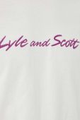 Бавовняна футболка Lyle & Scott колір бежевий з аплікацією