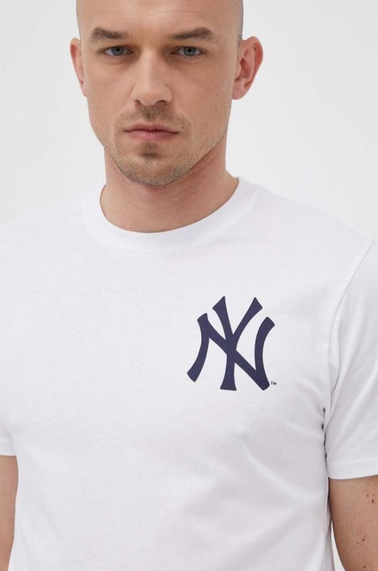 Бавовняна футболка 47brand MLB New York Yankees колір білий з принтом (3262155) фото 2