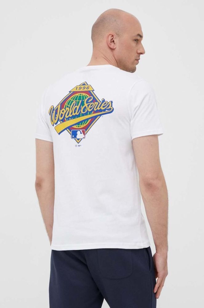 Бавовняна футболка 47brand MLB New York Yankees колір білий з принтом (3262155) фото 3