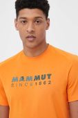 Спортивна футболка Mammut Trovat Logo колір помаранчевий з принтом