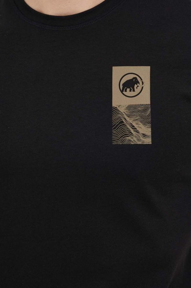 Спортивна футболка Mammut Core Emblem колір чорний з принтом фото 4