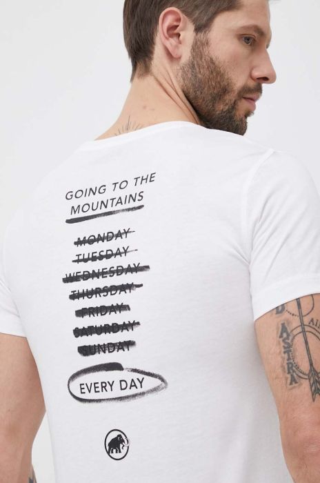 Спортивна футболка Mammut Core колір білий з принтом