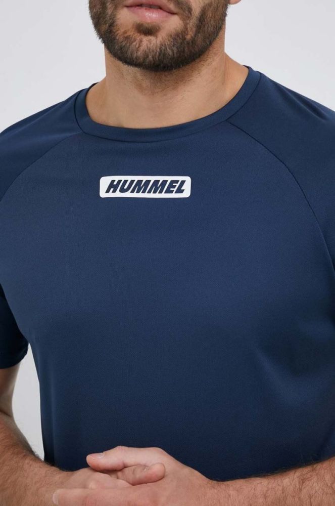 Тренувальна футболка Hummel Topaz колір синій з принтом фото 5