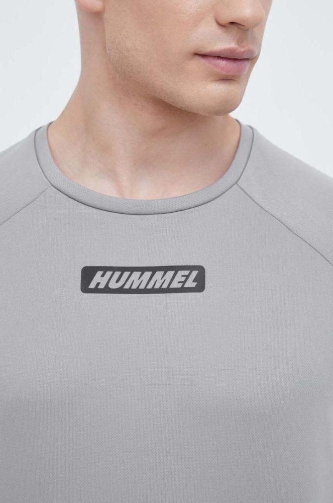 Тренувальна футболка Hummel Topaz колір сірий з принтом фото 5