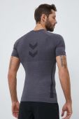 Тренувальна футболка Hummel Mike колір сірий з принтом