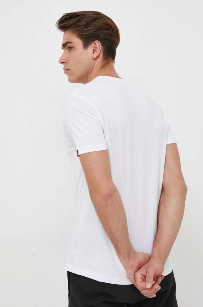 Бавовняна футболка Alpha Industries колір білий з принтом 100501.09-White фото 3