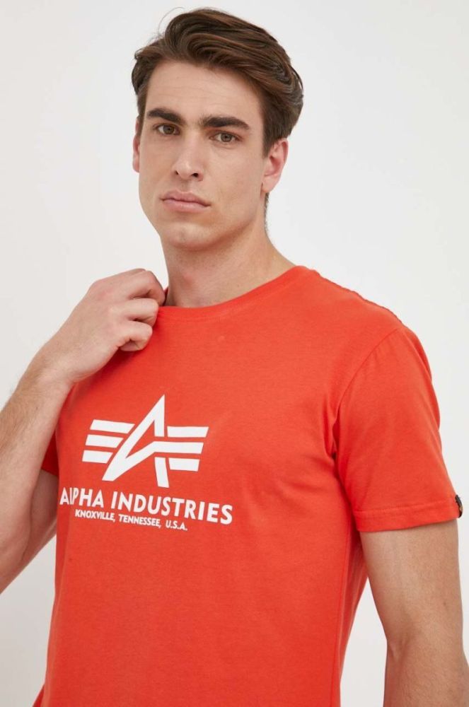 Бавовняна футболка Alpha Industries колір червоний з принтом 100501.577-AtomicRed фото 4