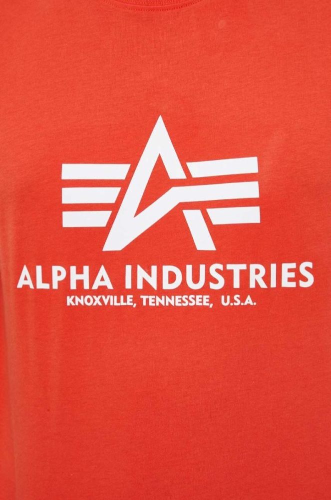 Бавовняна футболка Alpha Industries колір червоний з принтом 100501.577-AtomicRed фото 5