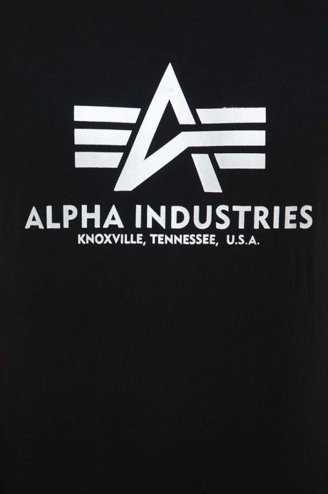 Бавовняна футболка Alpha Industries колір чорний з принтом 100501FP.530-BlackSilve фото 5