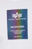 Бавовняна футболка Alpha Industries колір білий з принтом 126501RR.09-White