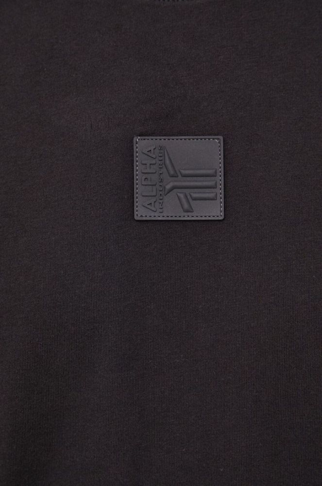 Бавовняна футболка Alpha Industries колір чорний однотонний фото 5