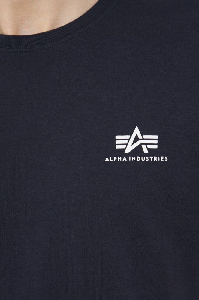 Бавовняна футболка Alpha Industries колір синій однотонний 188505.07-RepBlue фото 5