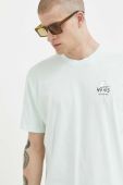 Бавовняна футболка Vans колір зелений з принтом (3192271)