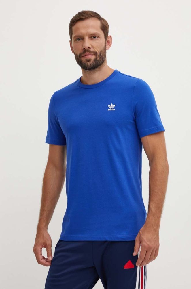 Бавовняна футболка adidas Originals однотонний IA4870-SELUBL колір блакитний