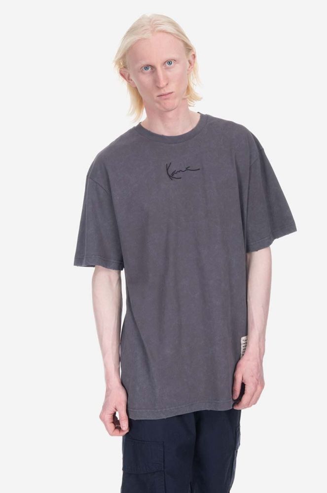 Бавовняна футболка Karl Kani колір сірий з принтом 6037510-grey