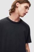 Бавовняна футболка AllSaints колір чорний однотонний