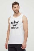 Бавовняний топ adidas Originals Adicolor Classics Trefoil Tank Top колір білий IA4808-white