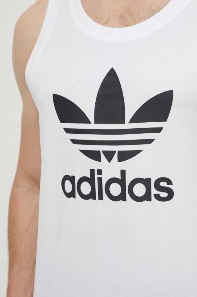Бавовняний топ adidas Originals Adicolor Classics Trefoil Tank Top колір білий IA4808-white фото 5