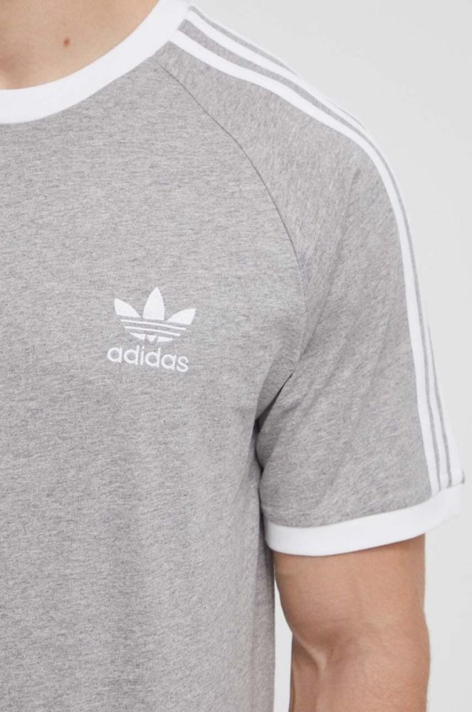 Бавовняна футболка adidas Originals чоловіча колір сірий візерунок IA4848-grey фото 5