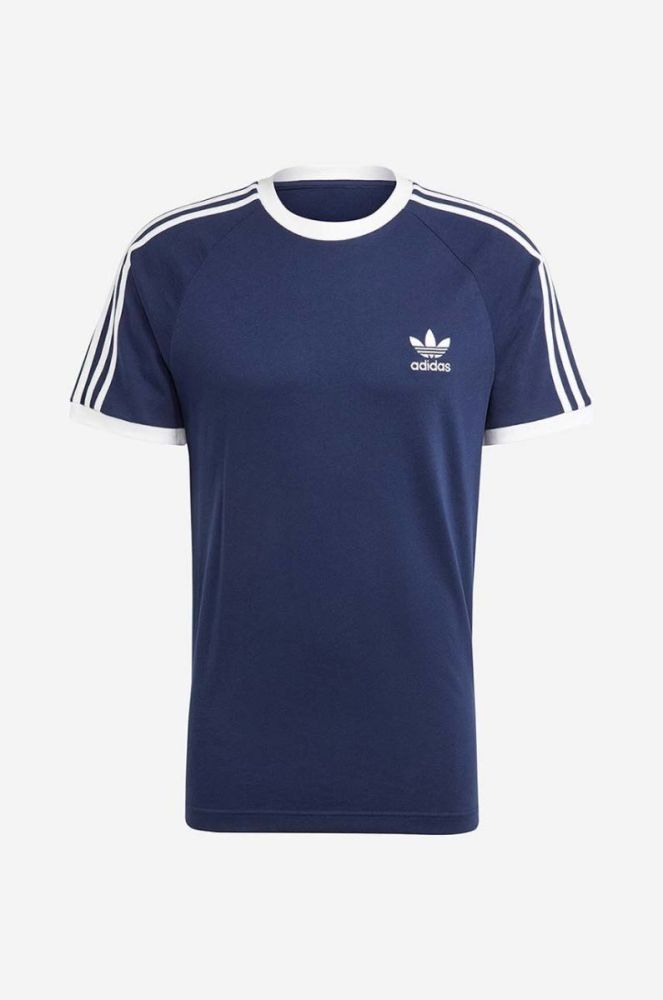 Бавовняна футболка adidas Originals Adicolor Classics 3-Stripes колір синій візерунок IA4850-navy фото 3
