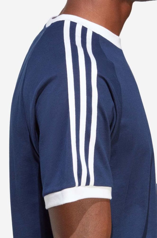 Бавовняна футболка adidas Originals Adicolor Classics 3-Stripes колір синій візерунок IA4850-navy фото 5