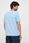 Бавовняна футболка Tommy Hilfiger з аплікацією колір блакитний (3286535)