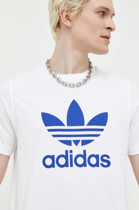 Бавовняна футболка adidas Originals Adicolor Classics Trefoil Tee колір білий з принтом IA4813-WHITE/SELU