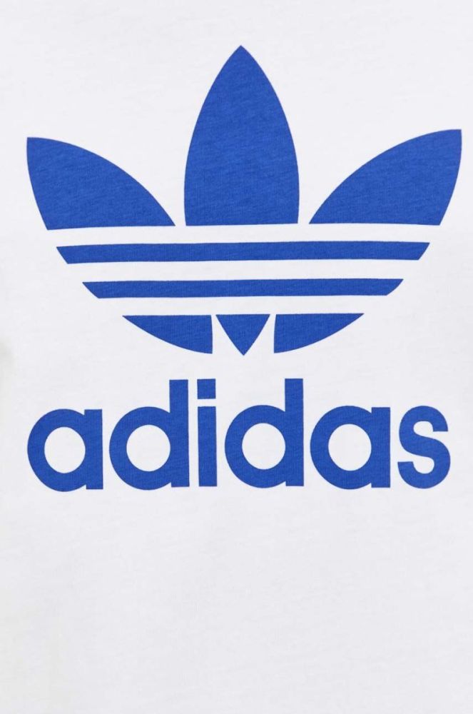Бавовняна футболка adidas Originals Adicolor Classics Trefoil Tee колір білий з принтом IA4813-WHITE/SELU фото 5