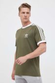 Бавовняна футболка adidas Originals колір зелений з аплікацією (3307247)
