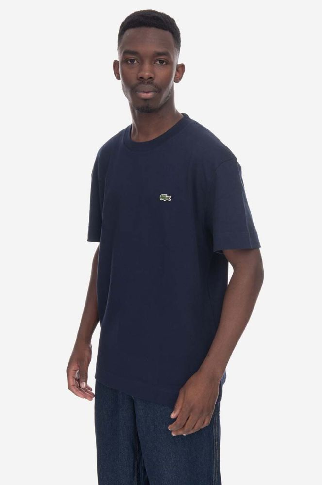 Бавовняна футболка Lacoste колір синій однотонний TH1708.166-166