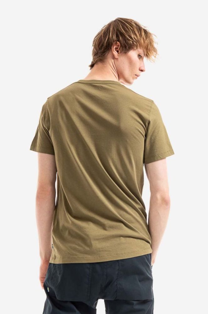 Бавовняна футболка Fjallraven колір зелений з принтом F87053.620-620 фото 3
