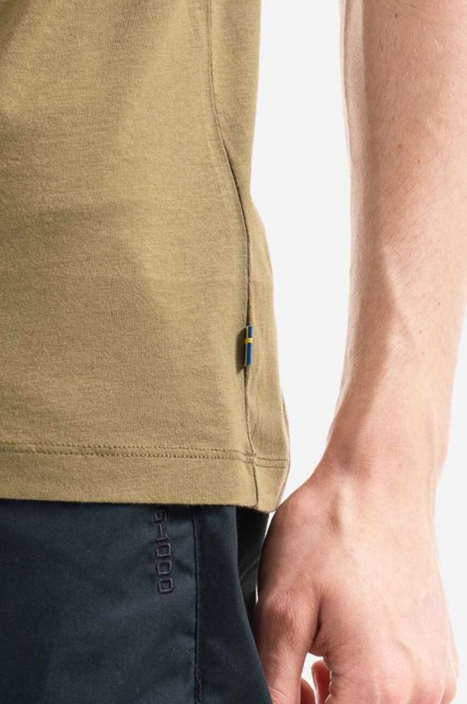 Бавовняна футболка Fjallraven колір зелений з принтом F87053.620-620 фото 5