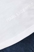 Бавовняна футболка Karl Lagerfeld колір білий з принтом (3386722)