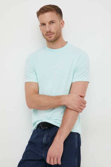 Футболка Karl Lagerfeld чоловічий колір зелений однотонний (3386730)