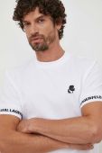 Футболка Karl Lagerfeld чоловічий колір білий з принтом (3628876)