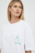 Бавовняна футболка Samsoe Samsoe колір білий з принтом (2825027)