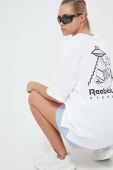 Бавовняна футболка Reebok Classic колір білий з принтом HT8177-WHITE