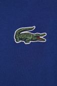 Бавовняна футболка Lacoste з аплікацією колір блакитний