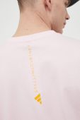 Бавовняна футболка adidas by Stella McCartney колір рожевий з принтом